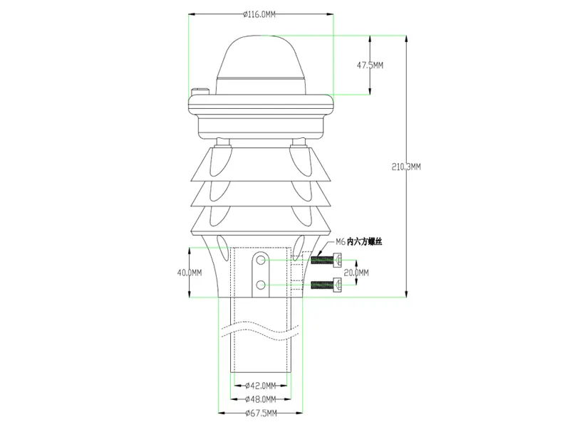 compact weather station with rainfall sensor