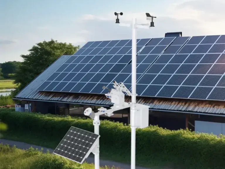 estação meteorológica alimentada a energia solar